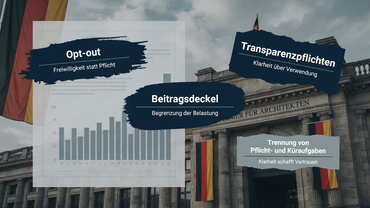 Schaubild verschiedener Reformmodelle für das deutsche Kammersystem