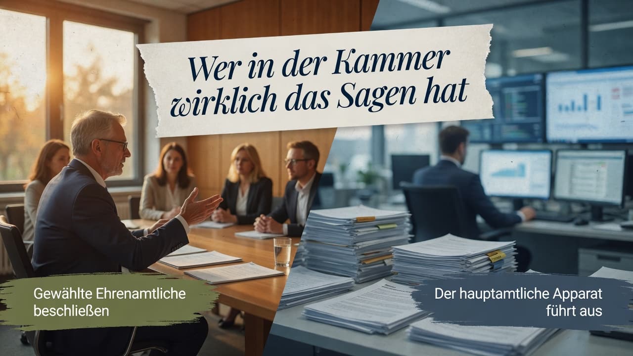 Waage zwischen ehrenamtlicher Vollversammlung und hauptamtlicher Geschäftsführung einer Kammer