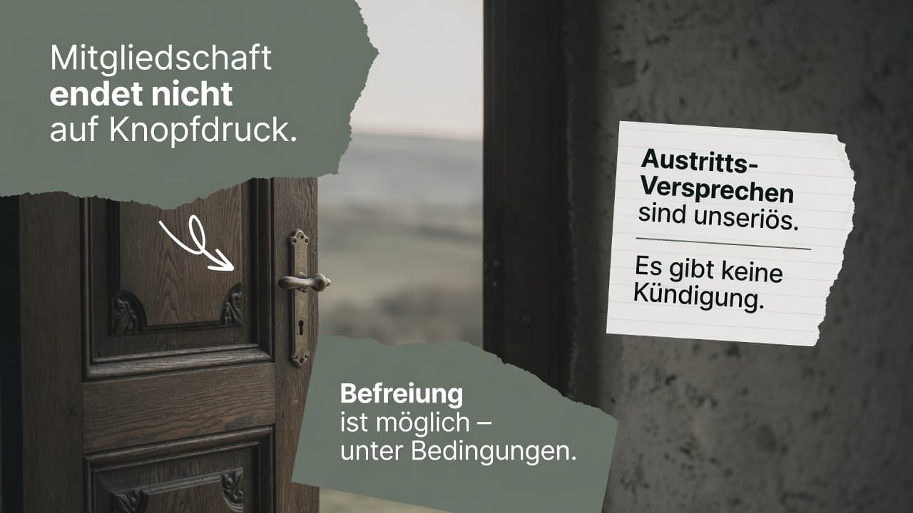 Tür mit Schloss und Paragrafenzeichen als Symbol für die Frage nach einem Austritt aus der Pflichtkammer
