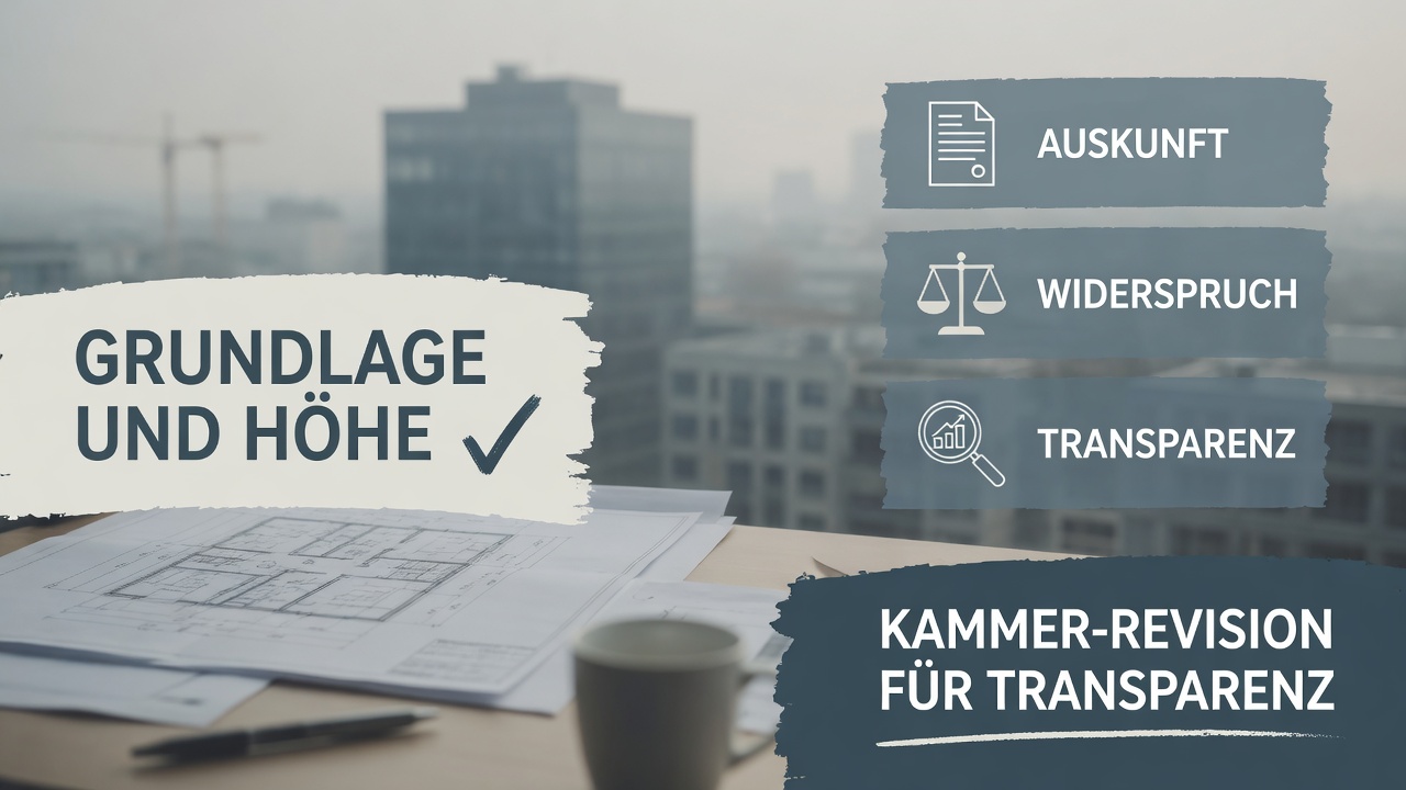 Architektenkammer-Beitrag: Auskunft, Widerspruch und Transparenz mit Kammer-Revision