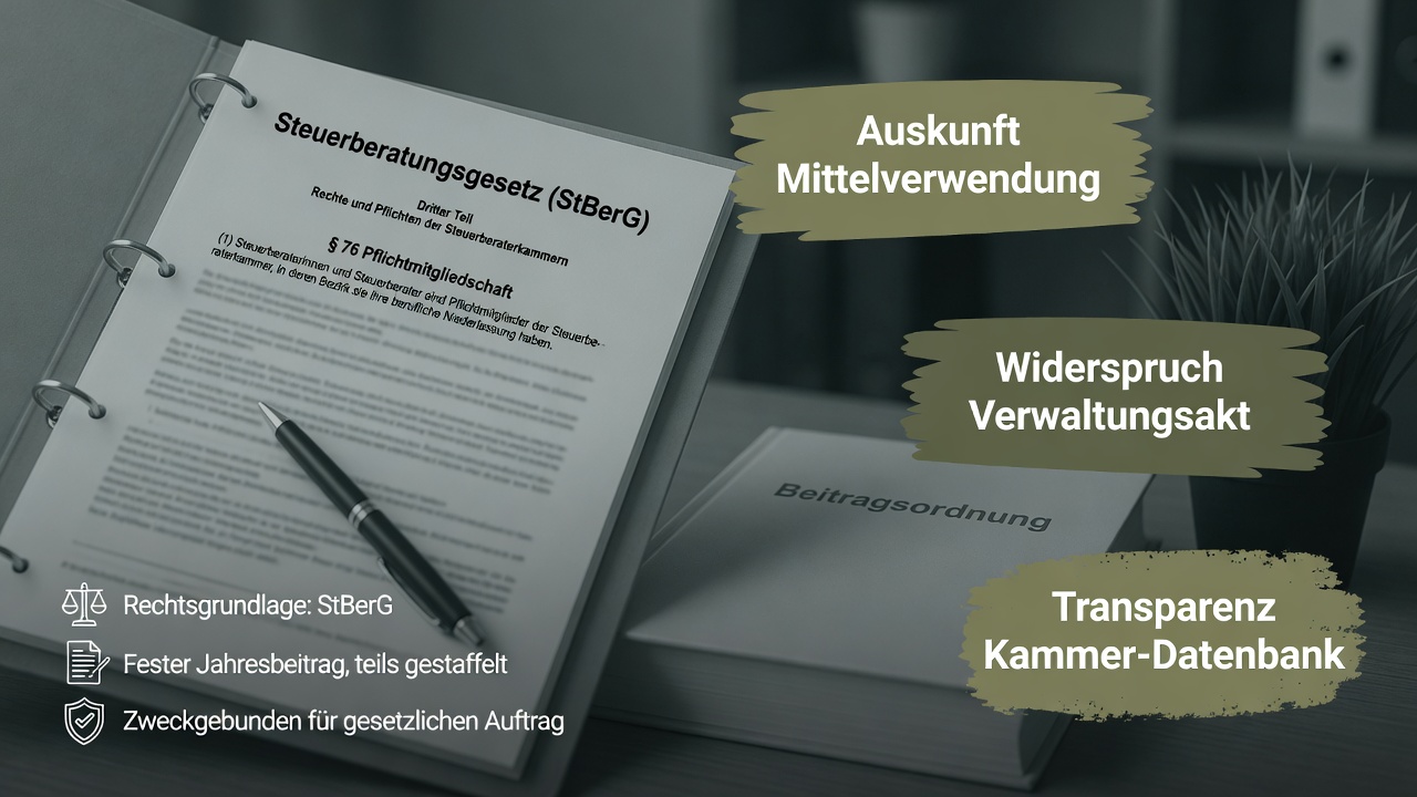 Steuerberaterkammer-Beitrag: Auskunft, Widerspruch und Transparenz mit Kammer-Revision